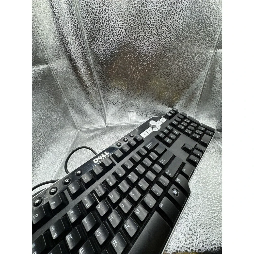 Dell SK-8135 USB Hub Wired Multimedia Keyboard Black Retro Y2K PC Office
